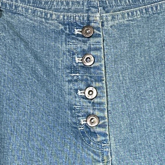 I.E. Relaxed Button‎ Fly Capri/Jeans Floral Stencil Hem Front/Back/Waist Size 8 - Picture 3 of 16